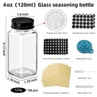 4 Oz Glass Spice Jars With Black Metal Caps  Glass Jars With Minimalist Farmh   