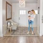 Extra Wide Swing Gate Large Openings Baby Child Safety Big Wood Pet Adjustable