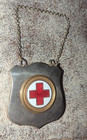 Antique Austrian Red Cross   Ambulance Emblem Badge On Chain