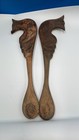    large Vintage Hand Carved Wood Swan Wall Plaques Corbels 25    Rustic Decor Pair   