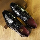 Men s Formal Business Dress Shoes - Vintage Textured Lace Up Oxford Shoes
