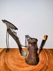 Vintage Antique Coal Miner   s Oil Wick Teapot Style Lamp Lantern   Wick Antique 