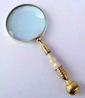 Brass Magnifying Glass Handheld Antique Magnifier Handle Vintage Magnifier Lens