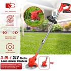 Electric Cordless Grass String Trimmer Lawn Edger Weed Wacker Cutter   2 Battery