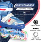 Adjustable Kids Inline Skates For Boys Girls With Full Light Up Wheels - Roll   