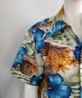 Vintage Pacific Isle Creations Of Hawaii Tropical Floral Print Vacation Shirt M 