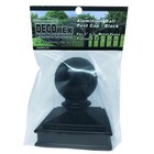 3  X 3  Decorex Hardware Aluminium Ball Top Post Cap For Metal Posts - Black
