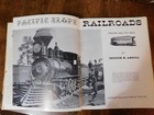 Pacific Slope Railroads 1854 To 1900 By George B  Abdill 1959 Hardcover