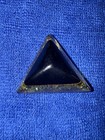 Rare Vintage Art Deco Glitter Lucite Bakelite Pyramid 1 5 8    Gold Black Button