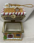 Christmas Ornament Gingerbread House Box Porcelain