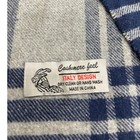 Unbranded Scarf Unisex Os Blue Grey  Plaid Cashmere Feel Fringed Italy Design