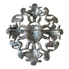 Antique Fratelli Coppini Gothic Italian 800 Silver Pin Brooch 2 5    Face Snake