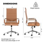 Office Chair Adjustable Computer Seat Executive Leather Pu High-back