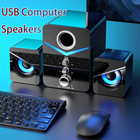 Usb Computer Speakers System Stereo Bass Subwoofer Led For Desktop Laptop Pc