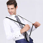 Mens Womens Adjustable Solid Straight Clip-on Suspenders Elastic Y-shape Braces