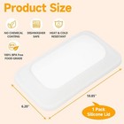 Silicone Lids For Rectangular 9 5 X 5 Inch Baking Bread Loaf Pan  1 Pack Storage