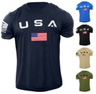 New Men s Casual Usa Flag T Shirt American Patriotic 100  Cotton Plus Size L-6xl