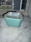Vintage Pyrex Turquoise Refrigerator Dish Set Fridgies With Lids 501 502 503 