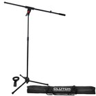 Dj Pro Audio Band Microphone Tripod Boom Stands W Carry Bags   Mic Clips 4 Pack