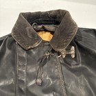 Vtg Firefighters Coat Janesville Apparel Wis Rubberized Black Trench Coat 46 24