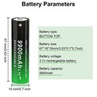 4 Pack 18650 Rechargeable Battery 9900mah With Charger 26650 14500 16340 New