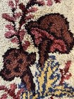 Vintage 1977 Caron Mushroom Latch Hook Rug Wall Hanging 20  X 27  Finished