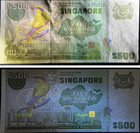 1977 Singapore 500 Dollars Banknote Aunc-unc A 7  271112