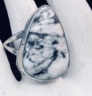 Navajo Sterling White Buffalo Ring  320 Signed