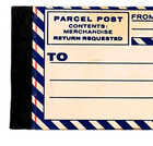 Vintage Parcel Post Permaflat Gum Postal Shipping Labels Booklet Merchandise Nos