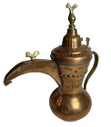 Vtg Turkish Copper Coffee Pot Dallah Arabic 10 5    Persian Middle East Engraved