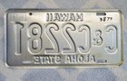 1975 City   County Of Honolulu Hawaii Vehicle License Plate     Vg  Hi