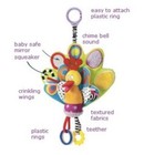Taf Toys Baby Development Activity Toy Busy Bird Teether Crinkle Chime Squeeker