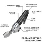 Air Scissors Tin Snip Pneumatic Straight Metal Shears Cutting Tools For Copper