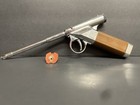 Vntg Match-o-matic Silver Butane Gas Match Gun Shape Campfire Lighter Read Descr