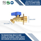 5 Pack Xfitting 3 4  Fpt X 3 4  Ght 1 4 Turn Hose Bibbs With Flange