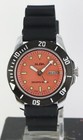 Alba Diver Automatic Men Rotating Bezel Day date Orange Dial Working Wristwatch