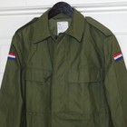 Vintage 1980s Netherlands Military Army Field Shirt Seyntex Dutch Flag Unworn L