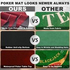63 x30  Poker Mat Poker Table Top Portable Rubber Mat Texas Hold em Casino Red
