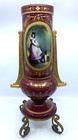 Antique Pair Victorian Royal Vienna Style Porcelain Vases Hand-painted