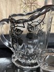 Silver City Sterling Overlay Creamer   Open Sugar  Cup saucer   Berries