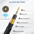 10ft Noiseless Electric Guitar Bass Cable Pedal Amp Cord 1 4  For Gibson Fender