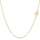 New 14k Solid Yellow Gold  85mm Loose Rope Chain With Spring Ring Lock-18 Inches