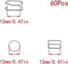 60 Pcs 12mm Bra Hooks For Straps 3 Styles Sewing Hooks Bra Rings And Sliders For