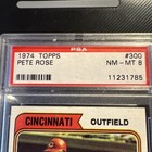 1974 Topps - Pete Rose  300 Psa 8 Nm-mt High Grade Vintage