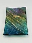 Lava Glass Hawaii Dish Maria Fieldson 22k Accents Art Glass Rainbow