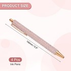 4 X Rhinestone Metal Ballpoint Pen Crystal Pearl Pens Sparkly Pink