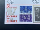 1995 Benham Silk Fdc Ve Day Cardiff V e   1946 Victory Stamps Double Dated
