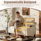 Modern Loveseat Sofa 2 Seater Upholstered Couch W  Wood Frame For Living Room