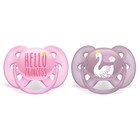 Philips Avent Infant Ultra Soft 2pk Baby Girls Pacifier Binky Soothie 6-18m New