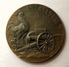 Boxed French Wwi Commemorative Medal 1914-15 F p lasserre  gallic Rooster 75gun 